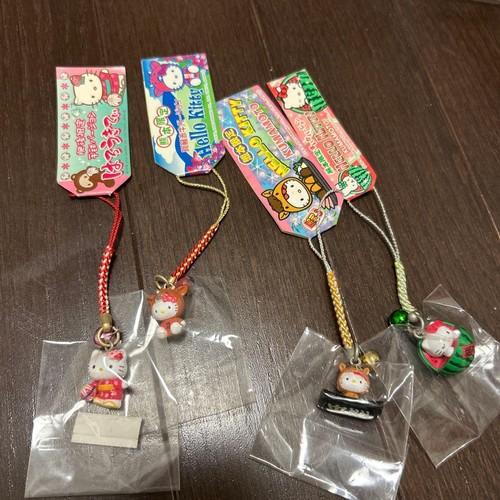 Hello kitty netsuke strap set - netsuke,